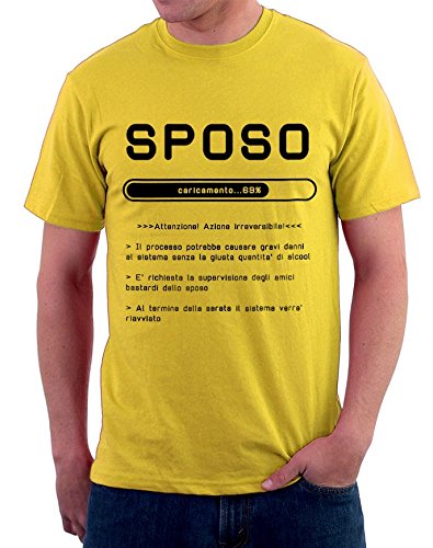 Tshirt caricamento sposo, attenzione per addio al celibato