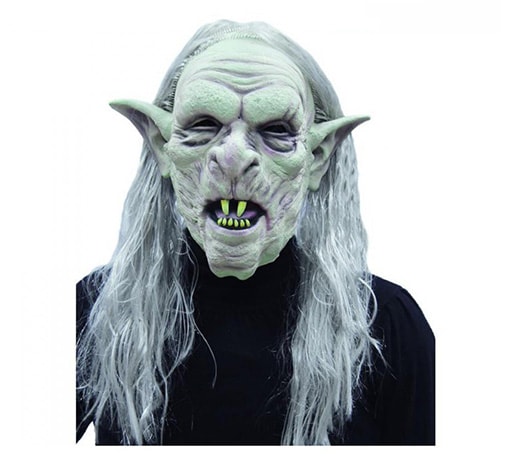 maschera per halloween in lattice da elfo zombie
