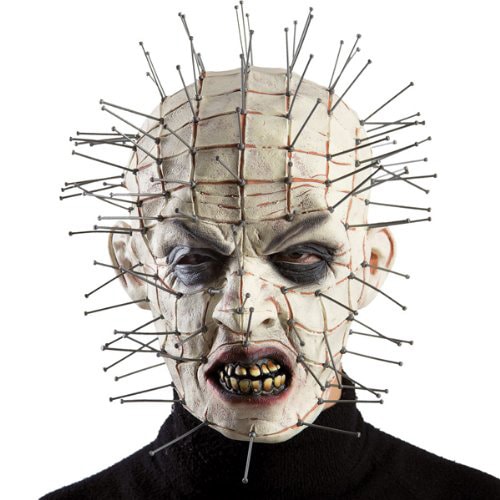 maschera per halloween pinhead interamente in lattice dal film hellraiser