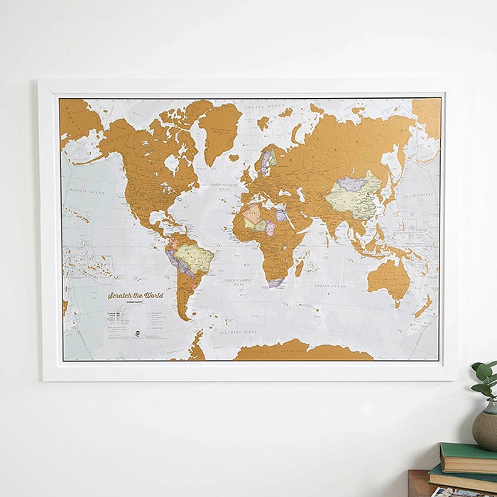 la mappa del mondo dove grattare via i posti dove siete stati